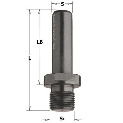 Фото Державка M12x1 S=12,7 LB=40 в интернет-магазине ToolHaus.ru